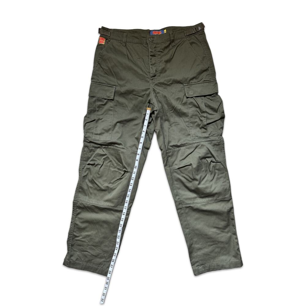 Empyre Baggy Skater Style Cargo Pants - Olive Green - Size 32 - Picture 5 of 6